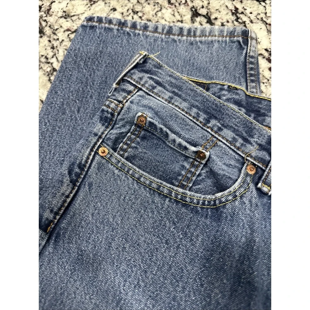 Levi's 550 Men's Relaxed Fit Denim‎ Blank Tag Straights Leg Blue 42 x 30 Jeans